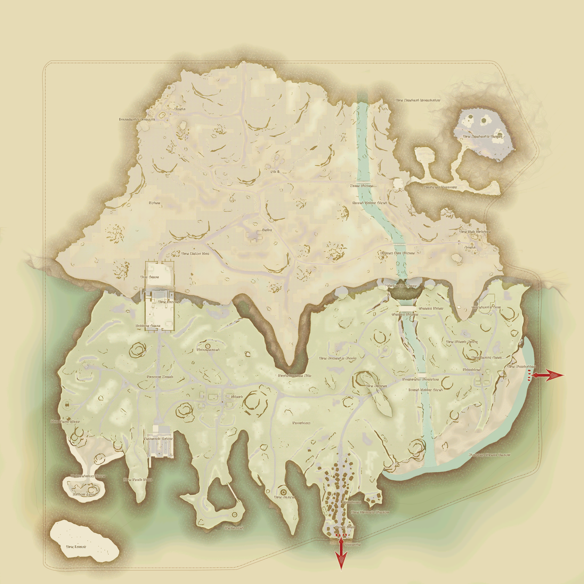 コルシア島の地図