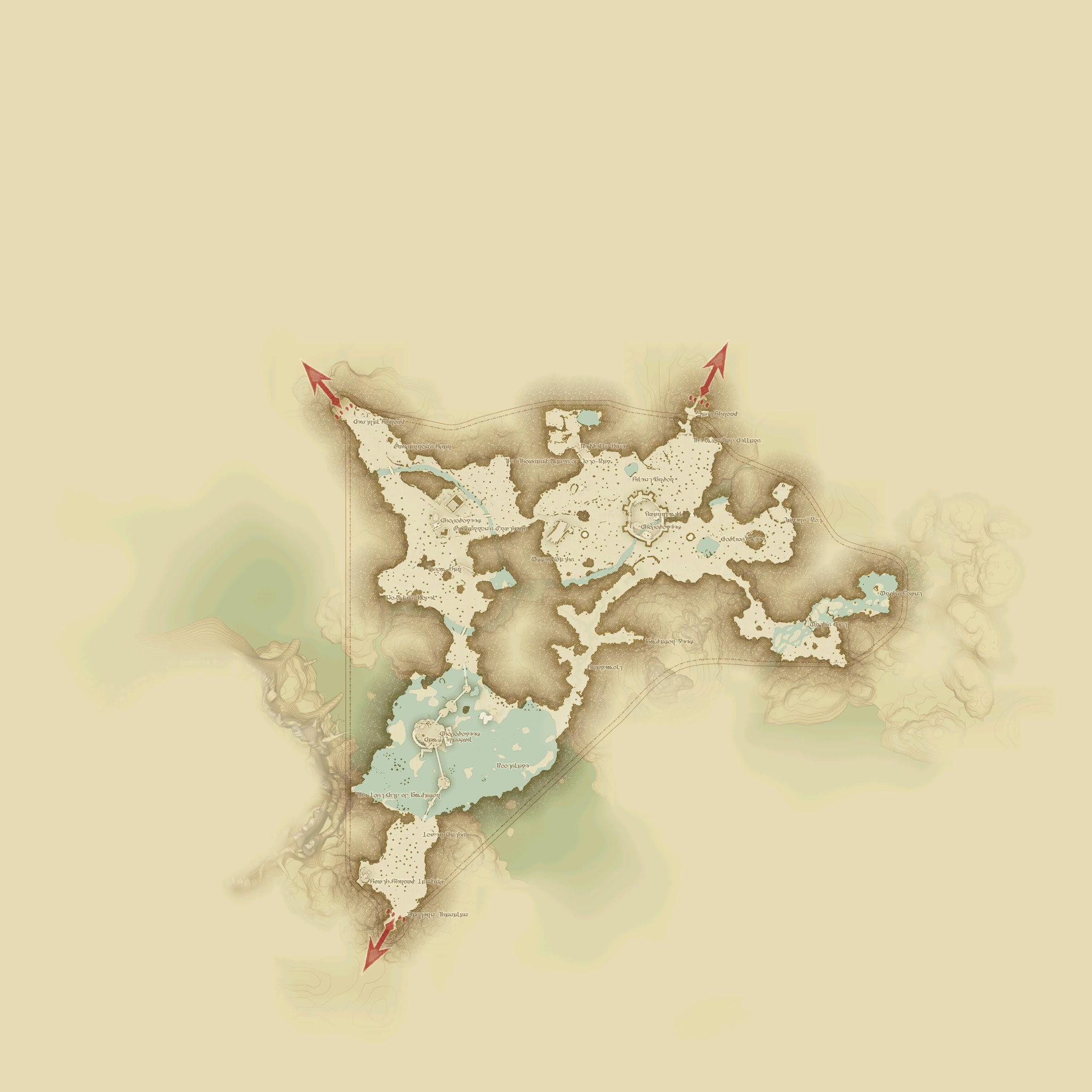 黒衣森：南部森林の地図