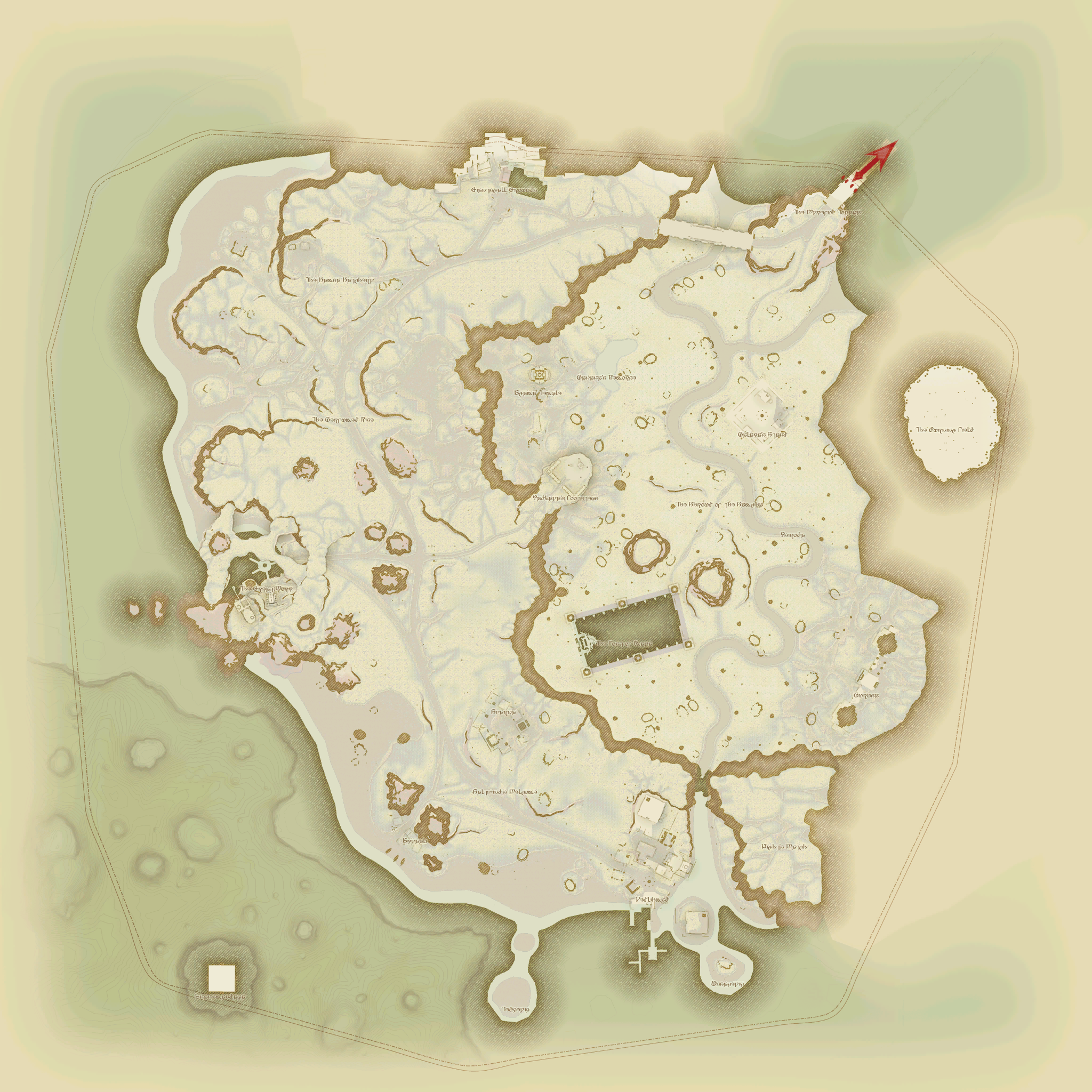 サベネア島の地図