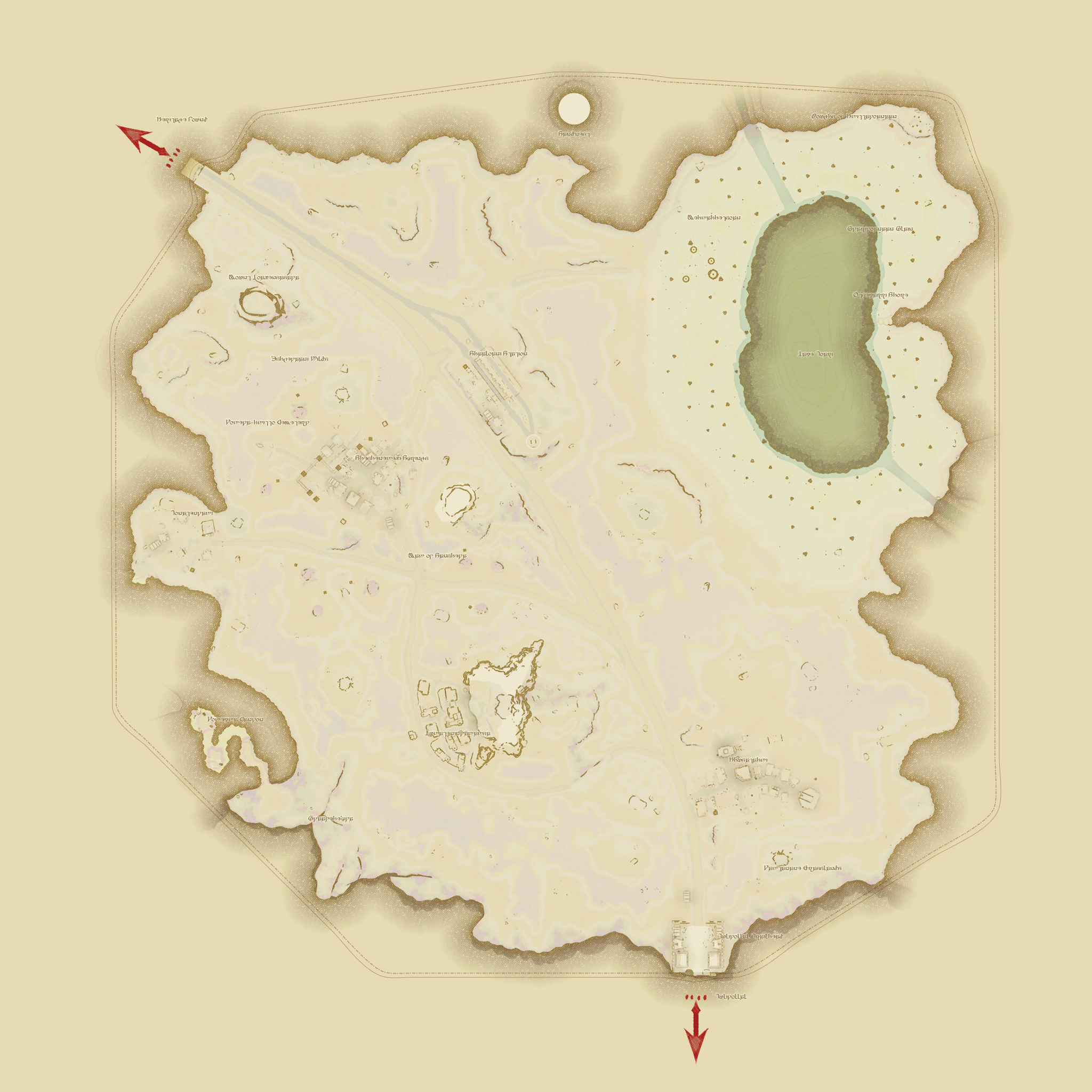 シャーローニ荒野の地図
